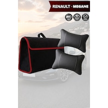 Renault Megane Uyumlu Koltuk Yastığı Bagaj Çantası Siyah Renk Lüks Model