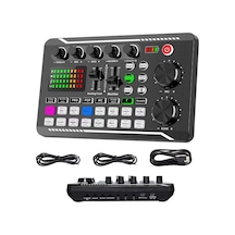 Alfalink Stüdyo Ses Mikseri Şarjlı F998 Bluetooth Dj Canlı Yayın Kondenser Mikrofon Bağlantısı