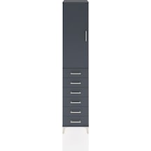 Hyperion Dolap 2 Raflı 6 Çekmeceli Tek Askılı 44x44x221 Antra... Antrasit