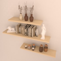 Rafkestir 3 Lü Raf Set ( 100-75-65 ) Akçaağaç ( Mat )
