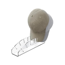 Şapka Organizer Oval 7 Kapasiteli Şeffaf