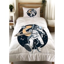 Astronot Model Dijital Baskı Yorgan Ve Yastık Kılıfı
