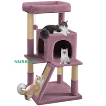 Nursoft Teraslı Dekoratif Kedi Tırmalama Evi - 0091