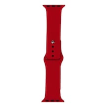 Apple Uyumlu  Watch 38mm Band Serisi Klasik Kordon Silikon Strap Kayış-chinese Red