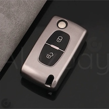 Peugeot 107 206 207 307 308 406 3008 Titan Gri Tpu Anahtar Kılıfı
