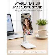 Taşınabilir Masaüstü Telefon Tutucu Ayarlanabilir Yükseklik Yeni Nesil Çok Renkli