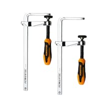 Powertec 71409 Hızlı Vidalı Kılavuz Ray Kelepçesi, Mft Ve Kılavuz Ray Sistemi İçin, 17,78 Cm Kapasite X 6,02 Cm Boğaz Derinliği, 181 Kg Sıkıştırma Kuvveti, 2 Paket