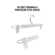 Pantolon Etek Askısı Plastik Abs 30 Cm Yüksek Kalite Mandallı Askı 20 Adet Diğer