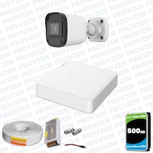 Provzen Hikvision Unv 1'li Full Hd Güvenlik Kamerası Set Gece Görüş, Mikrofon, Olay Anında Bildirim