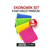 Tr Mikrofiber Temizlik Bezi 4'lü Set, 30x30 Cm, Mavi, Yeşil, Sarı, Pembe Muk-22-mfb-01 Genel