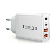 Honeybeeshop 1 Bilgisayar Usb C Sarj Cihazi Cift Portlu Pd Qc Hizli Sarj Karti İphone Samsung Telefon Tablet Uyumlu Altın