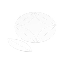 Suntek Kesme Kalıpları Dikiş Aleti 8 Inç Için Yeniden Kullanılabilir Şeffaf Kapitone Şablonu