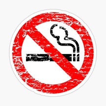 Sıgara Içilmez Yasak Sticker Etiket 5 Cm 6 Adet