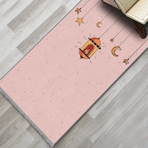 Evaşk Çocuk Seccadesi Namazlık Dokuma Halı Kaymaz Muslumana Seccade66x113 PEMBE 1EVASK420P66