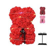 Işıklı Güllerden Ayıcık Teddy, Çiçeklerden Kutulu Ayı, Doğum Gü