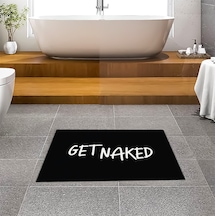 Evaşk Banyo Paspası İpeksi Kadifemsi Halı Yüzey Kaymaz Taban 60x90 BM02560S Siyah