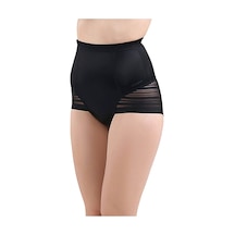 Blackspade Kadın Yüksek Bel Slip Korse Body Cotrol - Tül Detaylı Ten-parlak Siyah