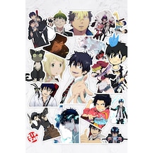 Ao No Exorcist Blue Exorcist Anime Telefon Laptop Bullet Journal Sticker Paketi 20 Adet Çok Renkli