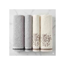 Özdilek Nev Bordado Best Hamam Set 4 Parça Gri Krem Çok Renkli