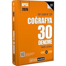 2026 Kpss Coğrafya 30 Deneme Çözümlü Pegem Akademi Yayınları