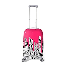 Coral High Desenli Kabin Boy Valiz 50cm 16552 Pembe