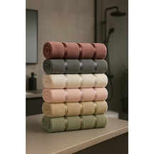 Harmony Kutulu 6 Adet 50 90 Kadife Havlu Havlu & Havlu Seti Çeyiz Havlusu Banyo Havlusu Çok Renkli