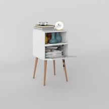 Kenzlife Komodin Kilitli Sakura Byz 74 39 39 Komidin Ahşap Ayaklı Kitaplık Ayakkabılık Kapaklı Arkalıklı Beyaz