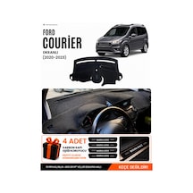 Ford Courier 2020-2023 Ekranlı Uyumlu Torpido Örtüsü, Torpido Kılıfı - Siyah - Fo005
