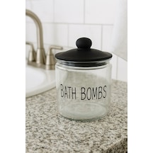Morponi Vakumlu Kapaklı Şeffaf Cam Banyo Düzenleyici Kavanoz Bath Bombs 1800 Ml Şeffaf