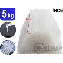 5 Kg, Ince Silikon, 7 Mm, Sıcak Mum Silikon, Şeffaf Silikon Sıcak
