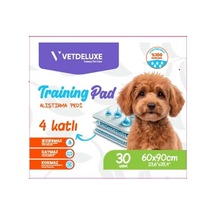 Vetdeluxe Yapışkanlı Çiş Eğitim Pedi 60x90 30 Lu