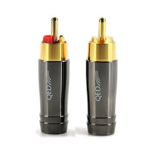 Qed Qe-6122/Qe-6120 Rca Uç Kırmızı/Siyah 2 Adet ı