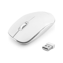 Sessiz Kablosuz Mouse Optik 800/1200 Dpi - Beyaz Spk7323ws Diğer