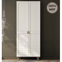 Lavanta 2 Kapak Mdf Ayaklı Tasarım Gardırop Aytaşı