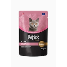 Reflex Plus Sos İçinde Et Parçacıklı Kuzu Etli Yavru Kedi Maması 85 G