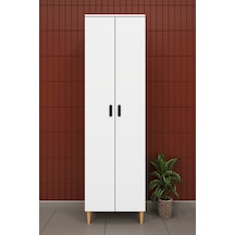 Modern 2 Kapaklı Çok Amaçlı Mutfak Banyo Dolabı %100 Mdf Erzak Kiler Dolabı Fd03 Beyaz