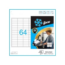 Snow Sw-2564 Snow A4 Lazer Etiket 48.5 x 16.9 MM