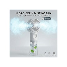 El Tipi Sulu Buharlı Fan Şarjlı Vantilatör Mini Masaüstü El Fan Taşınabilir 3 Kademeli Usb Pervane Beyaz - 710323651