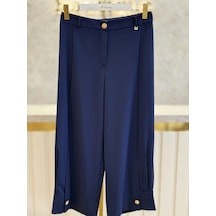 Sentez Sz-5626-l Lacivert Renk Paça Düğmeli Pantolon Çok Renkli