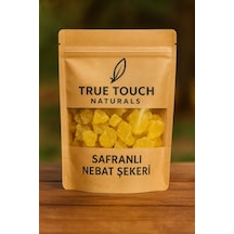Safranlı Nebat Şekeri 200gr. Kaya Şekeri - Nöbet Şekeri - Kristal Şeker - Taş Şeker