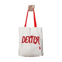 Art Hediye Kırmızı Kulplu Dexter 2 Yıkanabilir Omuz Çanta Çok Renkli