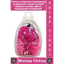 Yüzme Su Gürültü Geçirmez Havuz Deniz Dalış Yüzme Saklama Kutulu İpli Esnek Silikon Kulak Tıkacı Çok Renkli