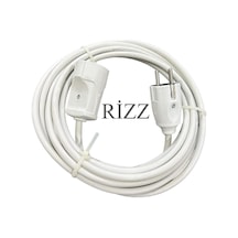 30 Metre Tekli Beyaz Renk 3x2,5 Mm Cca Ttr Topraklı Kauçuk Seyyar Elektrik Kablosu 1
