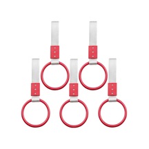 Araç İçi Tutamaç Yuvarlak El Tutamağı Askılık Fonksiyonel Tofaş Dolmuş Otobüs Ofis Ev Kırmızı 5 Adet