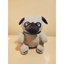 Peluş Oturan Köpek 45 Cm Bej - Kahverengi