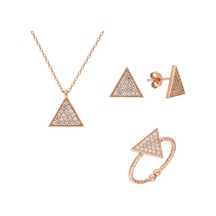 Glorria Gümüş Üçgen Set