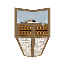 Armada Çini 120X160 Sarı Kahve Beyaz Cami Kürsüsü