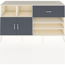 Hyperion Konsol 6 Raflı Tek Çekmeceli 2 Kapaklı 176x44x99 Aytaşı-antrasit Aytası/antrasıt - Aytası