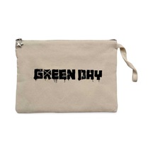 Green Day Logo Krem Clutch Astarlı Cüzdan / El Çantası