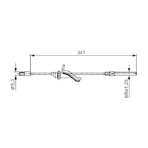 Bosch 1987482188 El Fren Teli Ön Ford Focus- cmax Volvo C30- c70- s40- v50 04 Diskli Tip Uzunluk: 341mm 3m51 2853 Cc- 3m51 2853 Cb